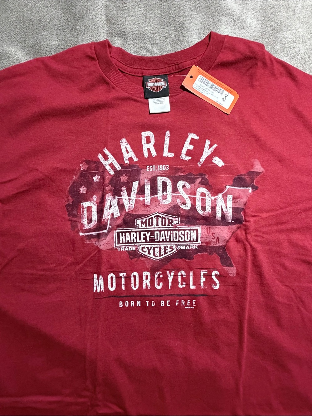 Red Harley-Davidson High Country Tee – Cheyenne, Wyoming – Brand New 2XL